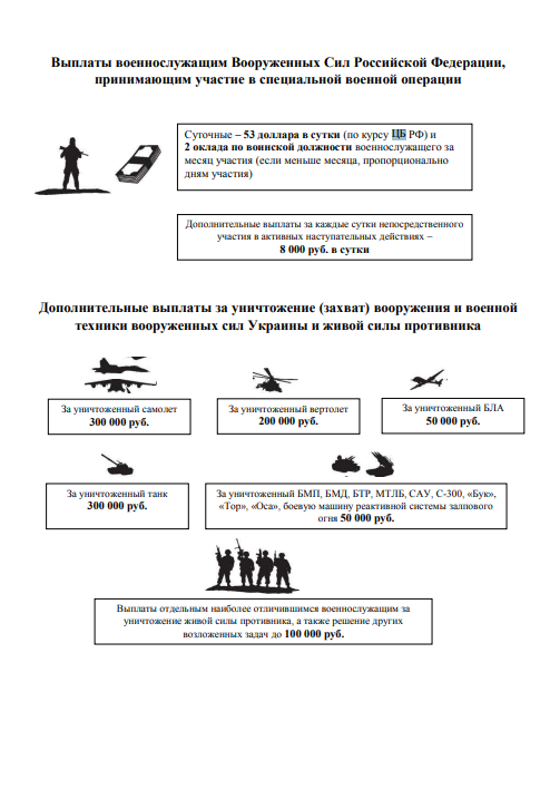 Специальные выплаты за участие в СВО