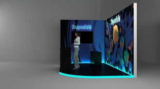 3D планировка интерьера в разрезе, демонстрирующая распределение пространства и функциональные зоны