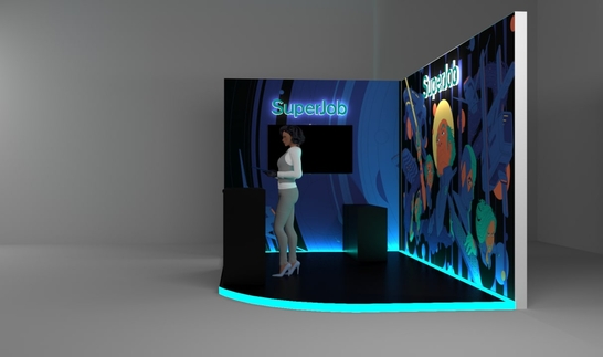 3D планировка интерьера в разрезе, демонстрирующая распределение пространства и функциональные зоны