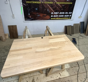 Изготовление столешниц прямоугольных на заказ из древесного массива в Уфе от компании ЭкоМассивУфа