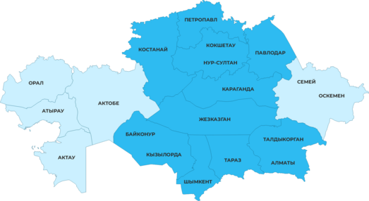 Карта казахстана в векторе