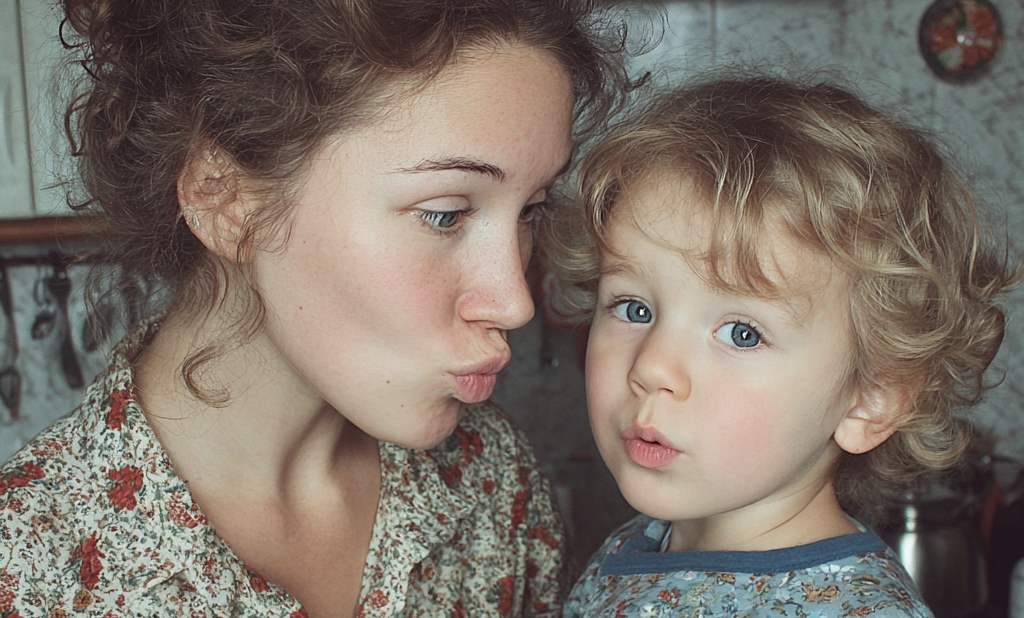 Женщина в отчаянии прислонилась к окну, рядом детский рисунок семьи — метафора боли матери в абьюзив