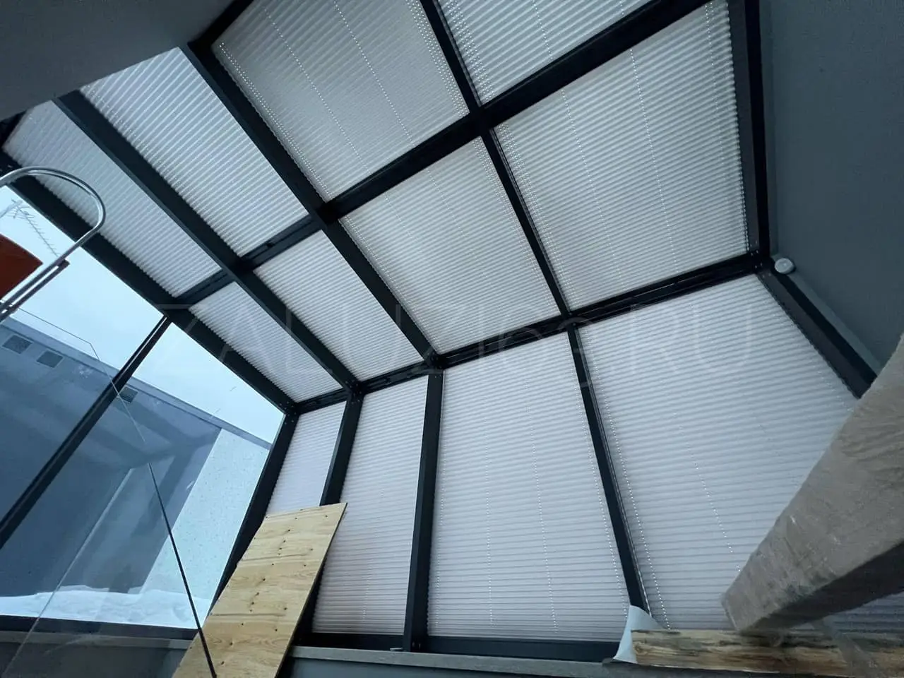 Жалюзи плиссе в зимний сад в доме г.Самара