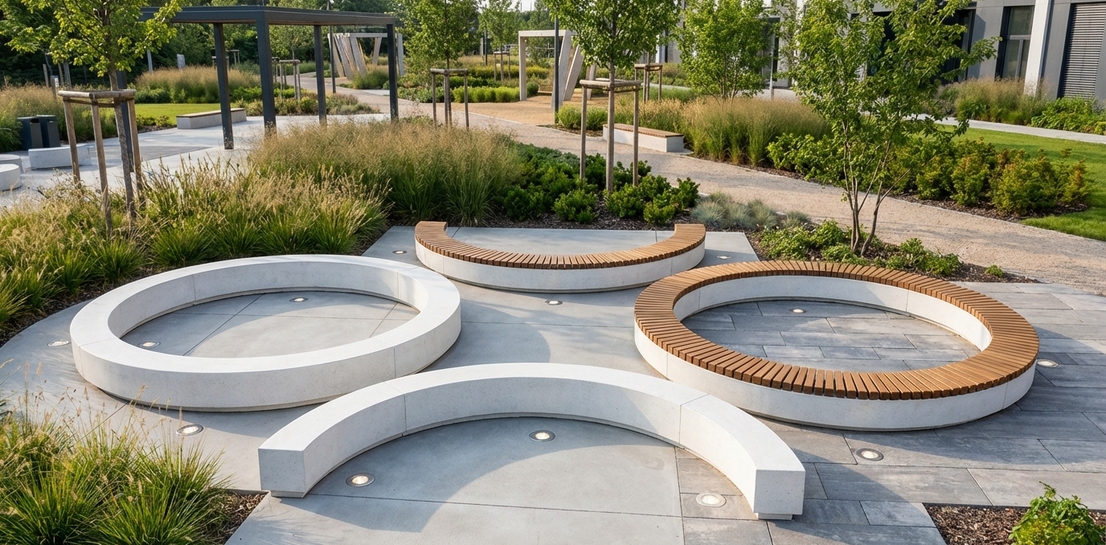 Уличная мебель ORBIT из бетона