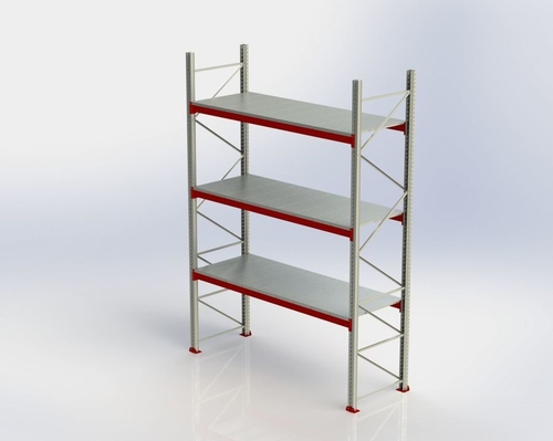 Паллетные стеллажи с металлическими полками