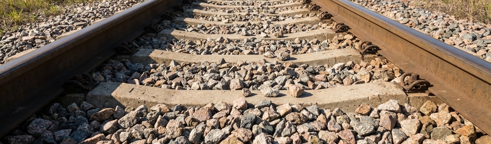 Гранитный щебень 20-40, 40-70 в железнодорожной насыпи