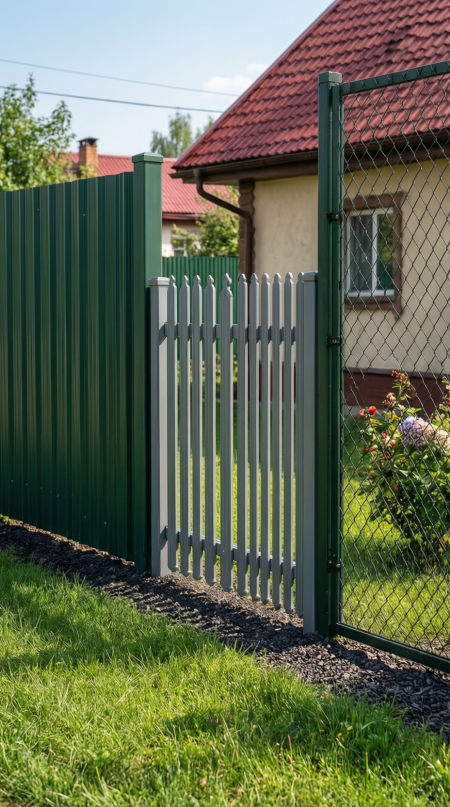Сравнение заборов из профнастила, евроштакетника и сетки-рабицы в Егорьевске