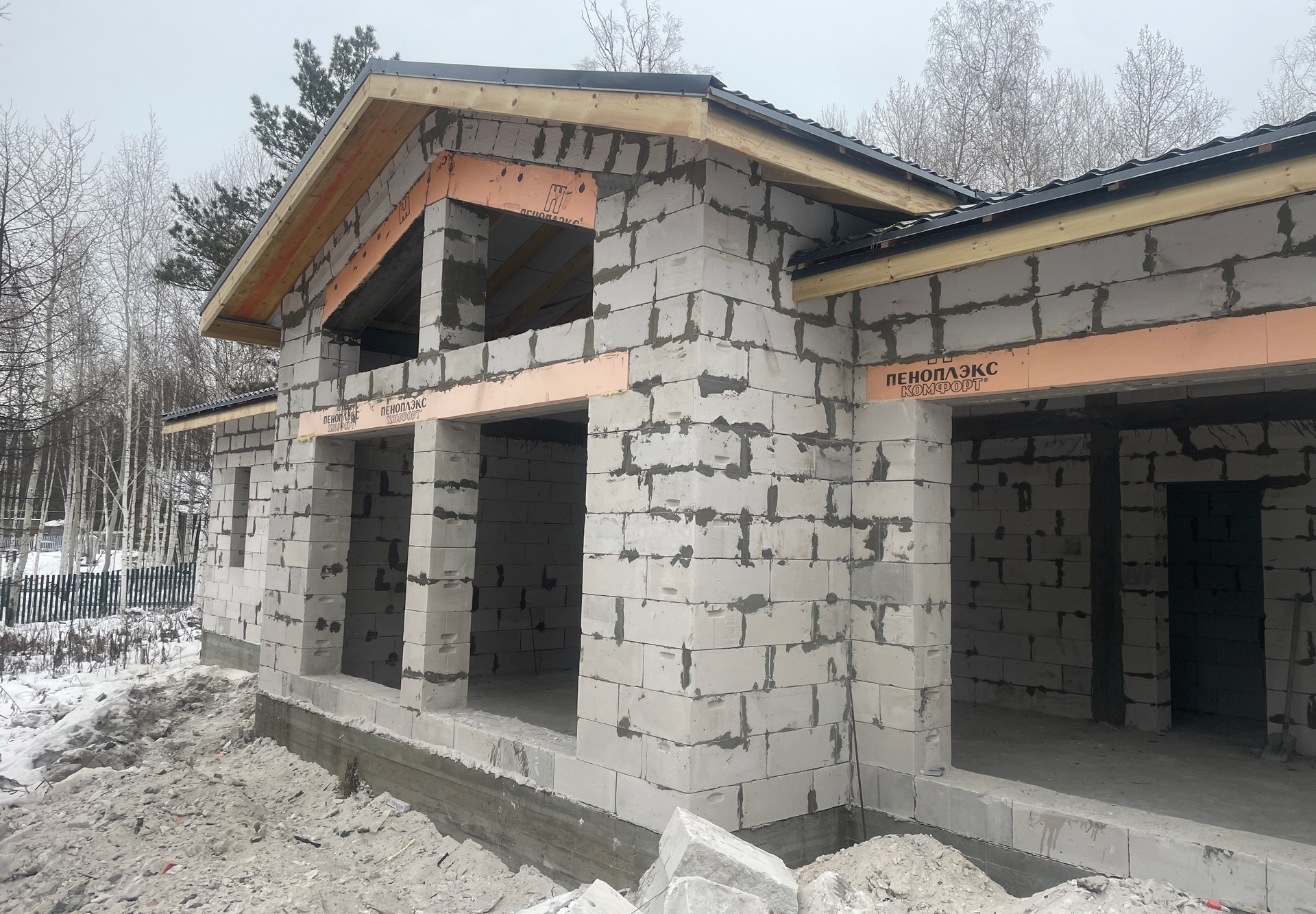 Готовый дом из газобетона