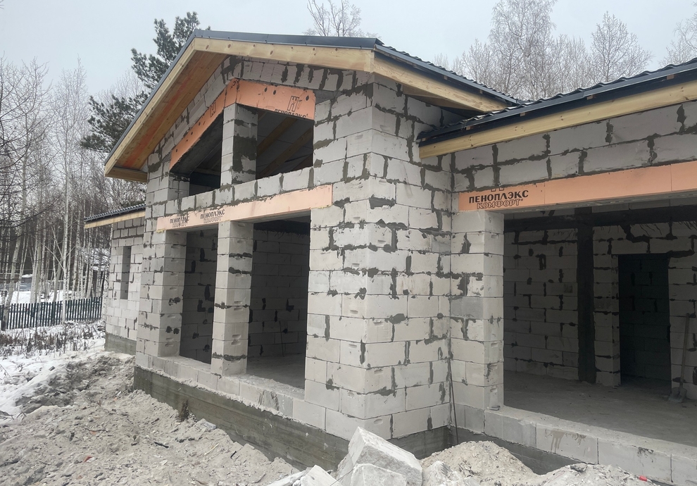 Готовый дом из газобетона