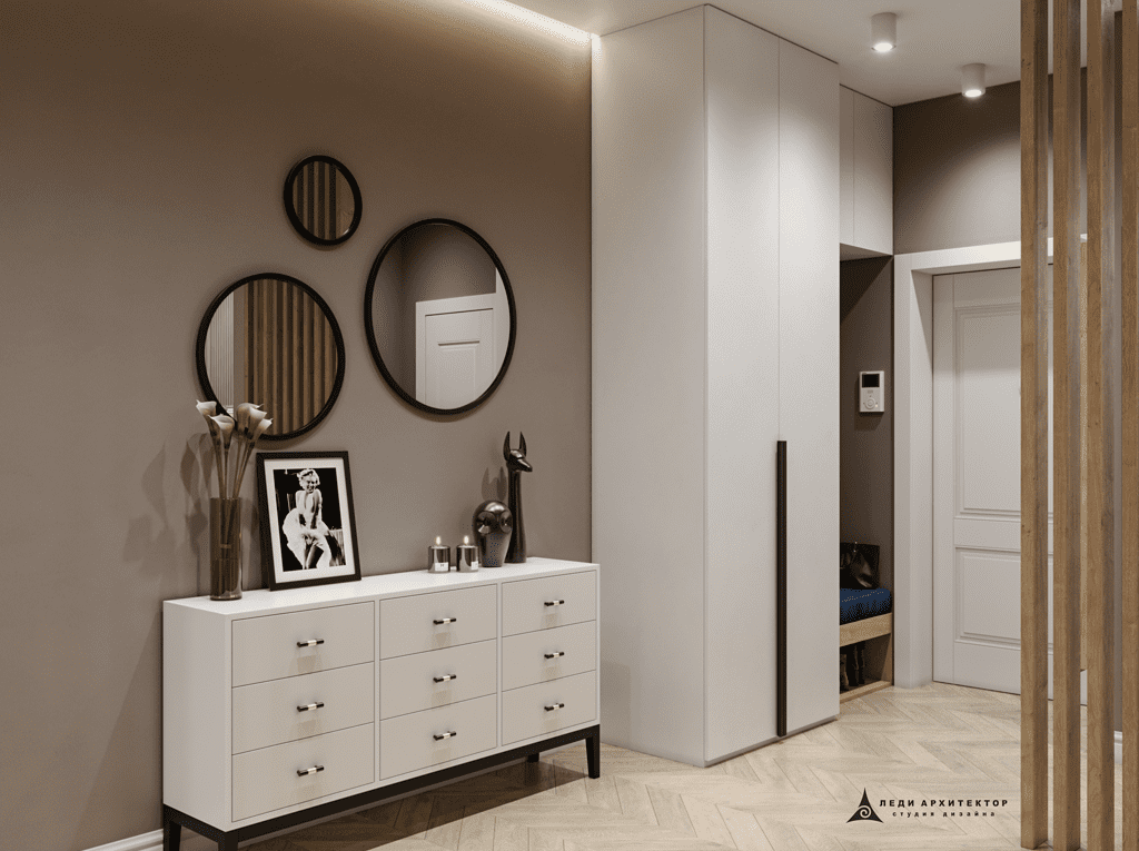 Современная прихожая в ЖК Столичный