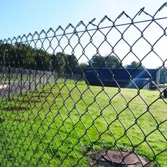 Забор из сетки рабицы в полимере