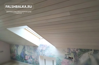 фальшбалки из лиственницы и вагонка крашенная из лиственницы