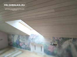 фальшбалки из лиственницы и вагонка крашенная из лиственницы