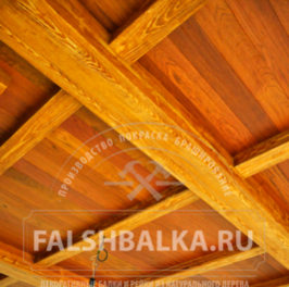 фальшбалки из лиственницы крашенные