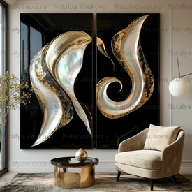 Картина из коллекции Натальи Жуковой " Black Gold Pearl "