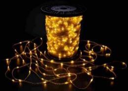 Светодиодная гирлянда "Краса" 200м, 2000 LED, прозрачный провод, теплая белая