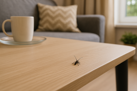 Жук на журнальном столике