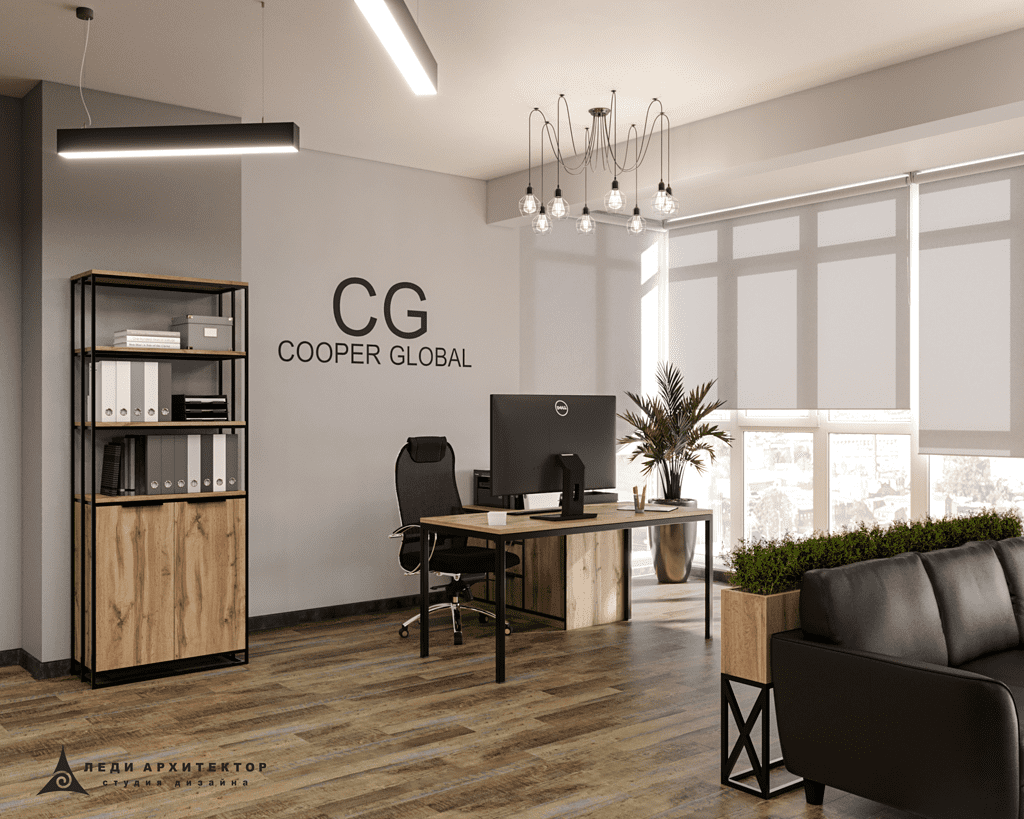 Леди Архитектор - проект офиса строительной компании в стиле лофт
