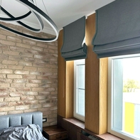 Римская штора в спальне