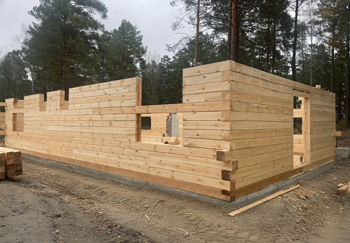 Готовый дом из газобетона