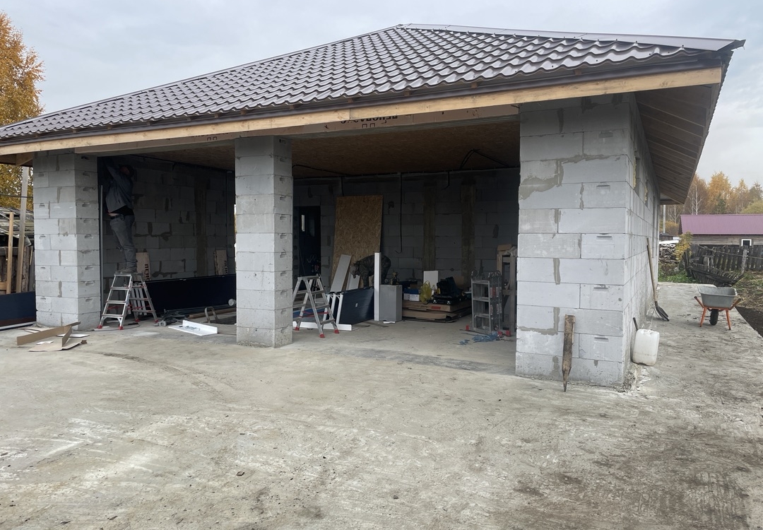 Готовый дом из газобетона