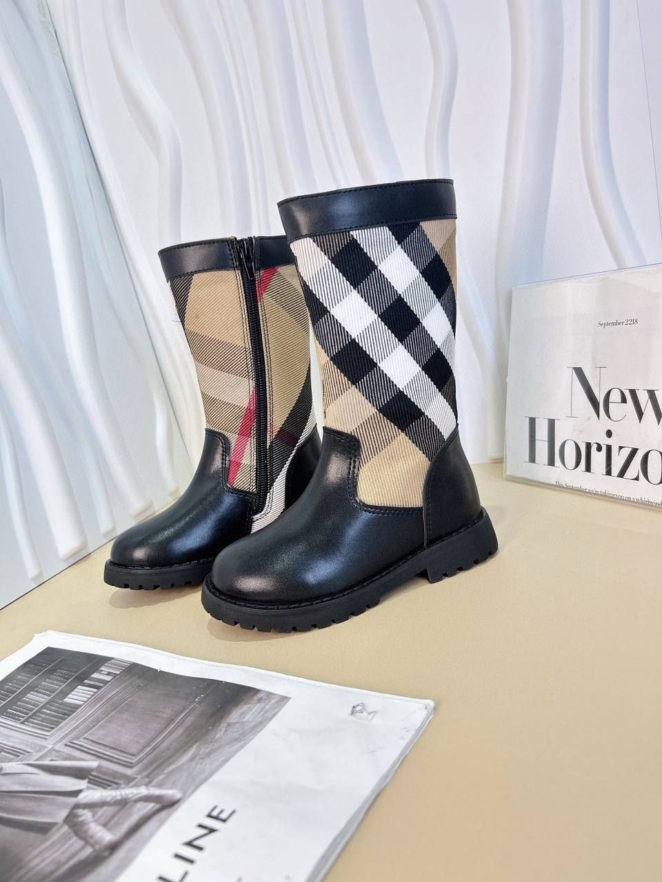 Классические сапоги Burberry реплика