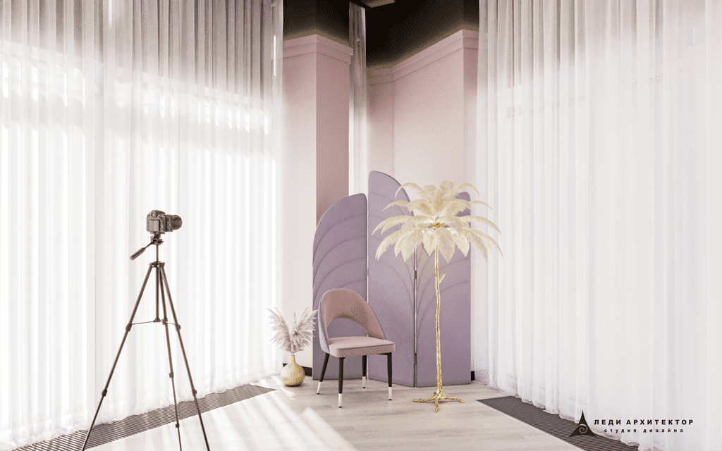 Дизайн фотозоны женского клуба Halva