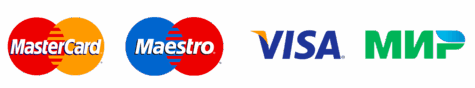 Платежные системы: MasterCard, Maestro, VISA, МИР