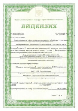 утилизация по лицензии