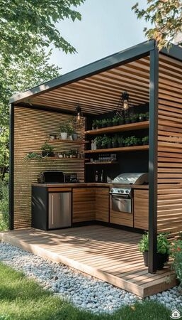 Летние кухни и беседки из дерева