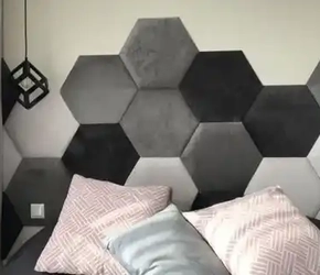 Мягкие стеновые панели в форме соты