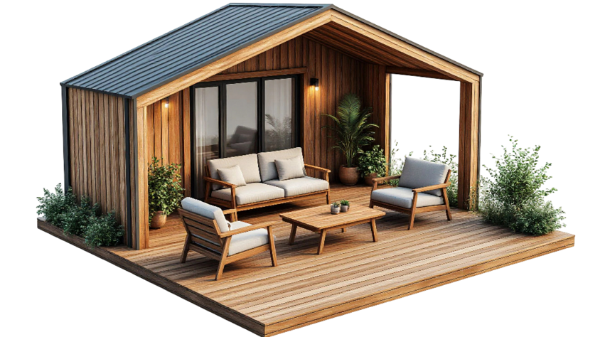 Дом Барнхаус с террасой 