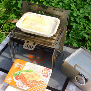 Гриль с горящими углями