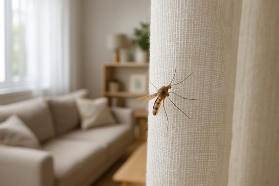 Комар на шторе
