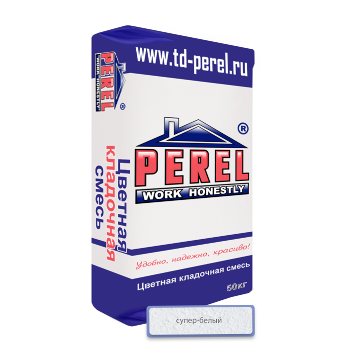 Цветная кладочная смесь PEREL SL супер-белая