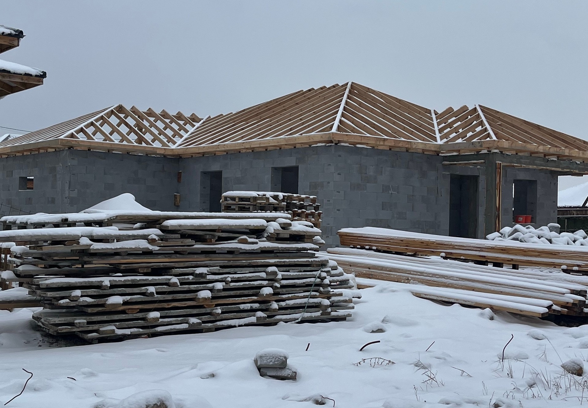 Готовый дом из газобетона