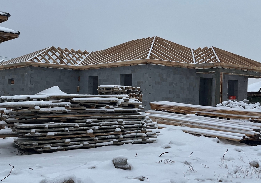 Готовый дом из газобетона