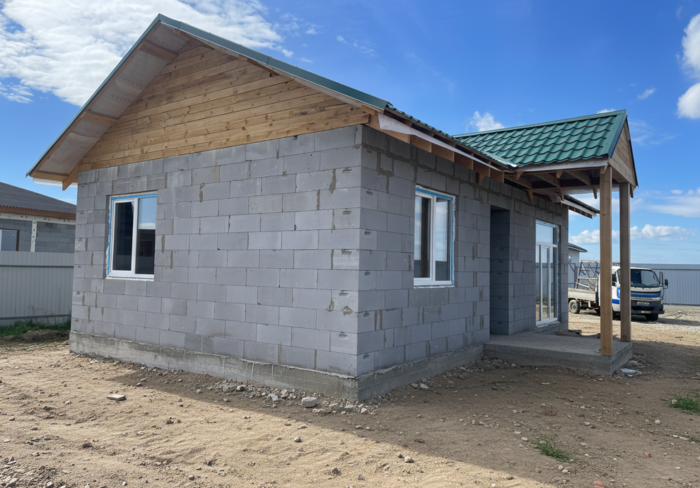 Готовый дом из газобетона