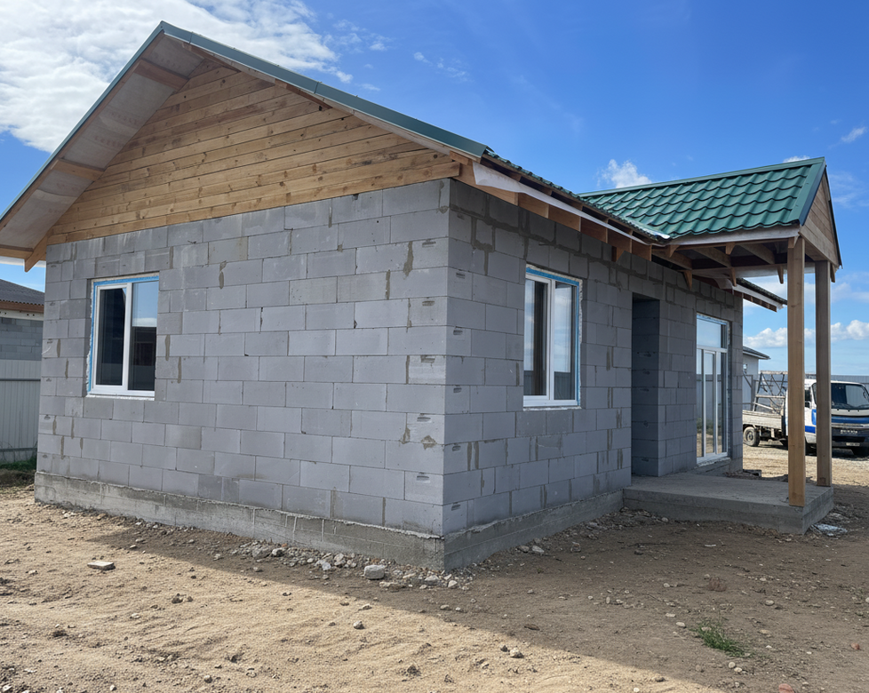 Готовый дом из газобетона