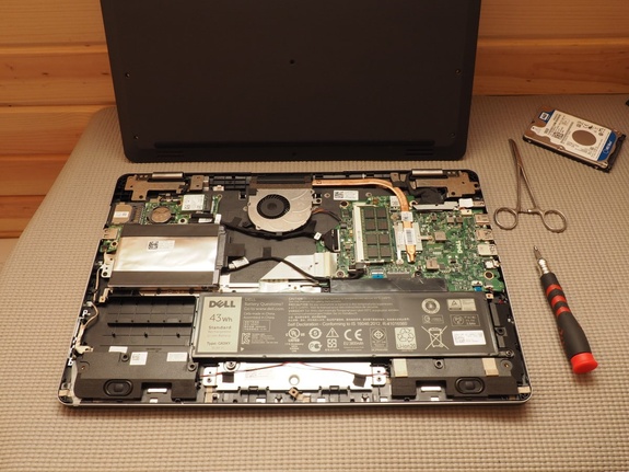 Чистка ноутбука, Установка SSD
