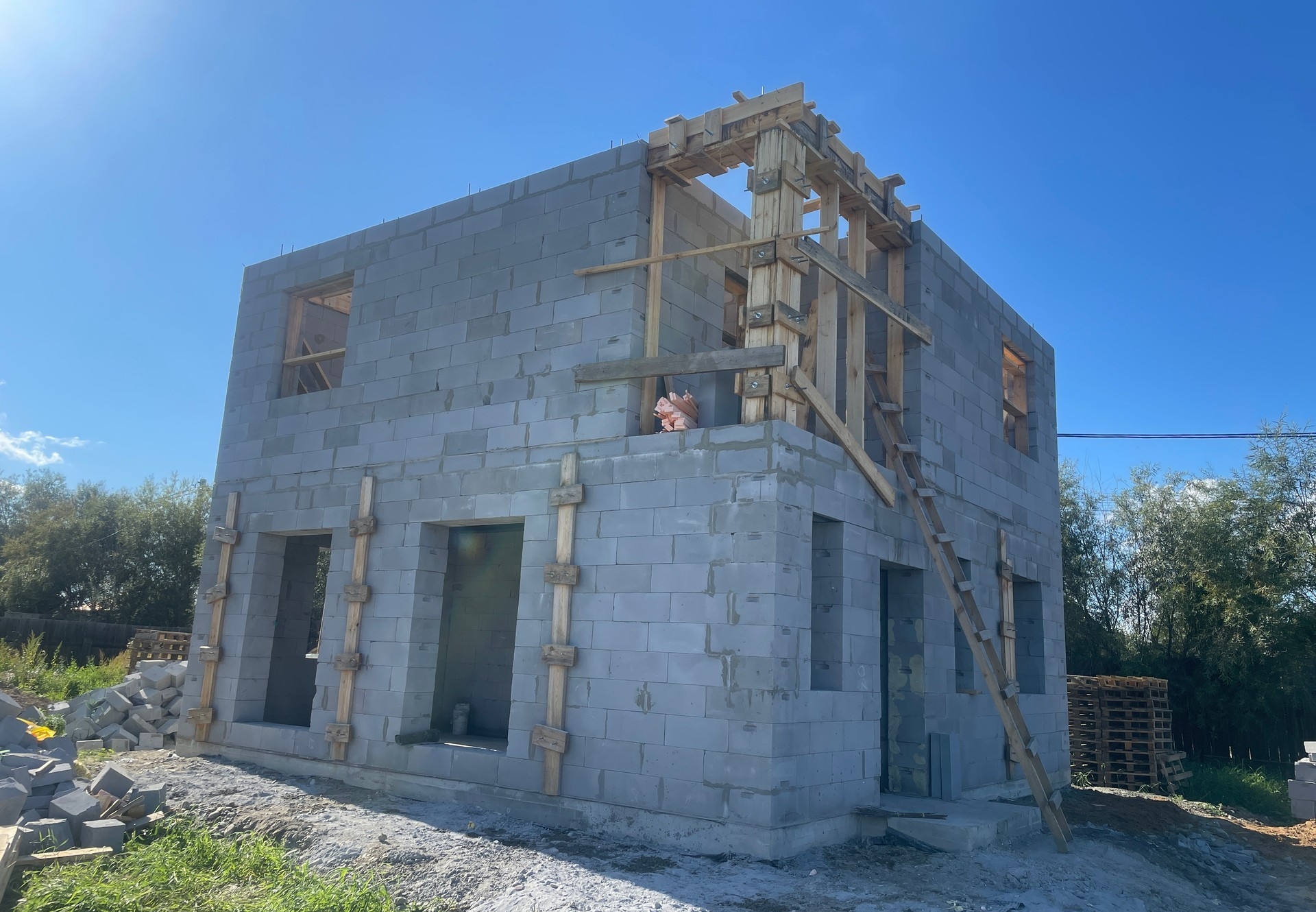 Готовый дом из газобетона