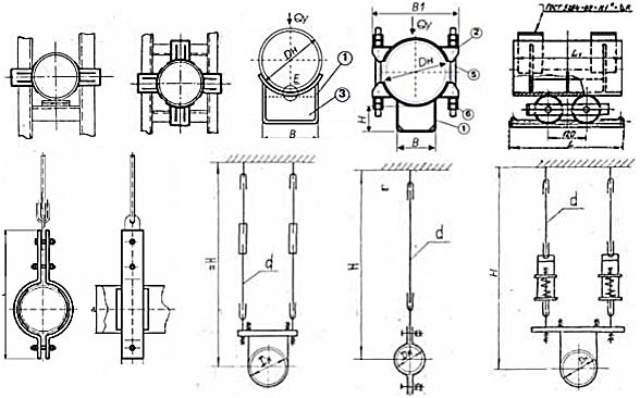 Опоры трубопроводов нестандартные