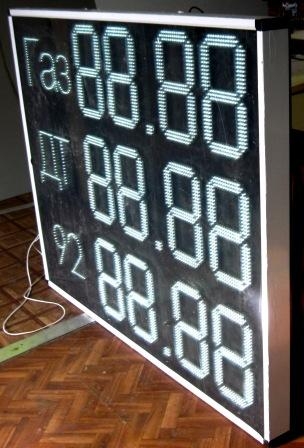 Светодиодное табло цен на операторную АГЗС