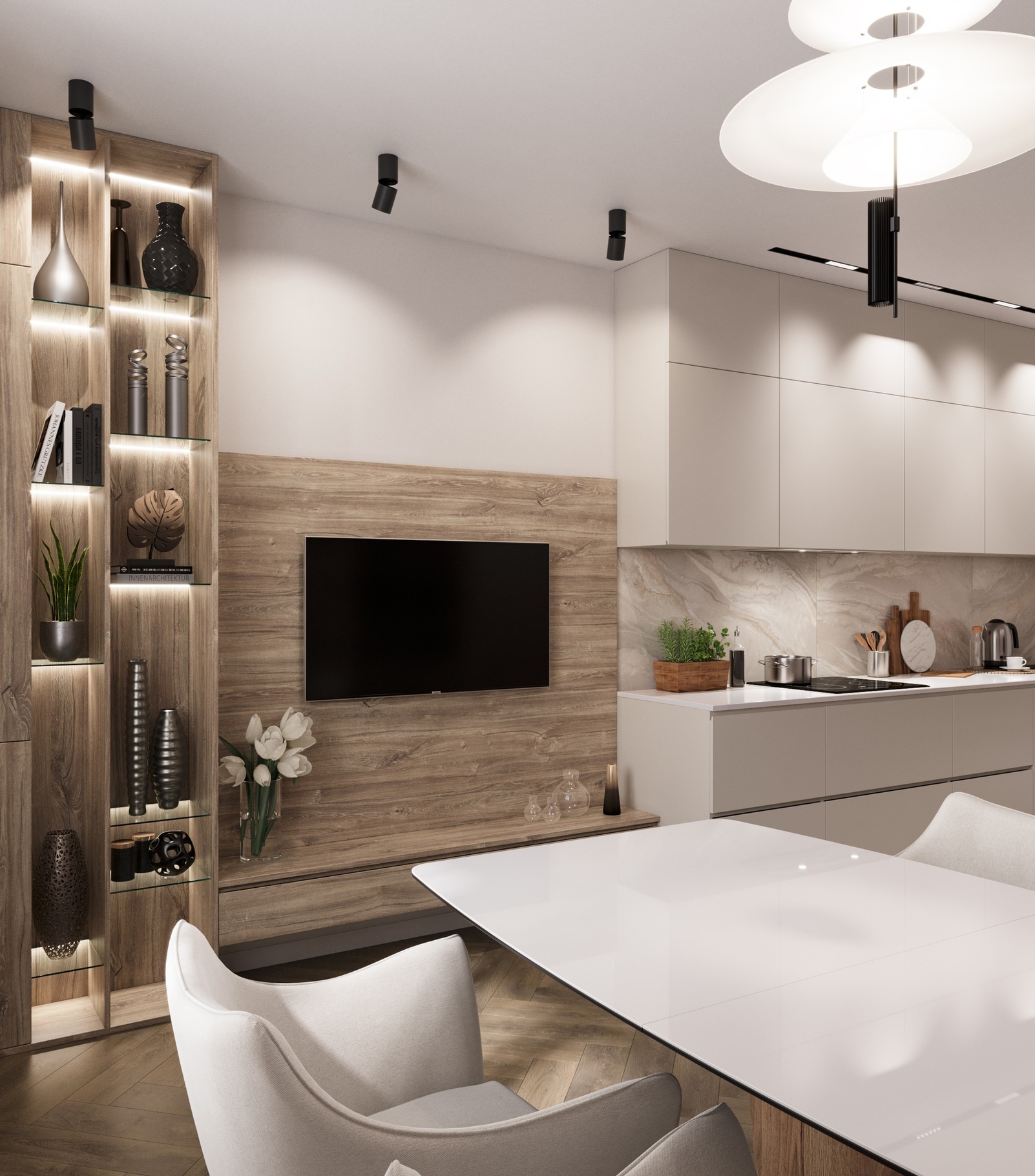 Дизайн лестницы в доме в поселке Обухово