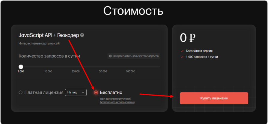 Подключение API для отображения карт на сайте