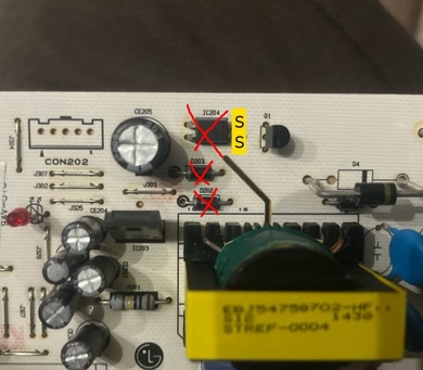 Подключение обманки на EBR762704