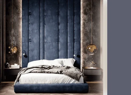 Мягкие стеновые панели вертикальной формы на заказ по индивидуальным размерам