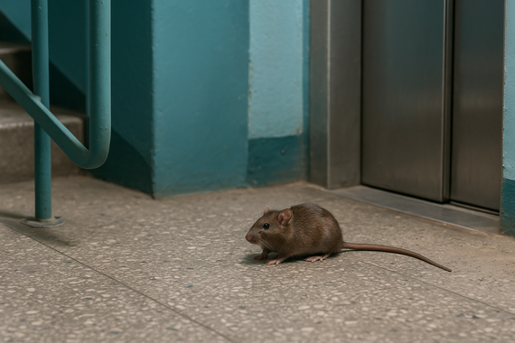 Крыса возле лифта