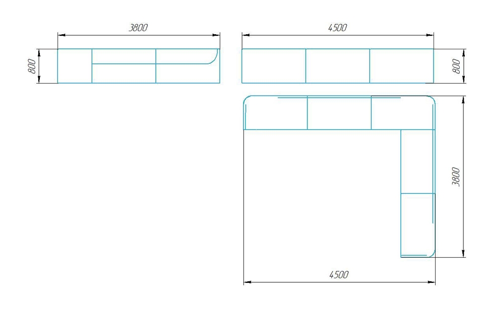 Чертёж размеров и формы кашпо