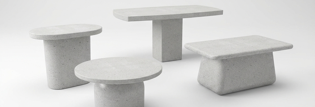 Лавочки и скамейки из бетона